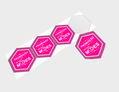 Adesivo para Vitrine Vinil 4x Dia das Mães 29,5x34,5cm - 4x0 - 1 unid