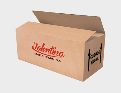 Caixa de Papelão Personalizada PEQUENA - 46,3x20,6x18,5cm - 4x0 - 250 unid